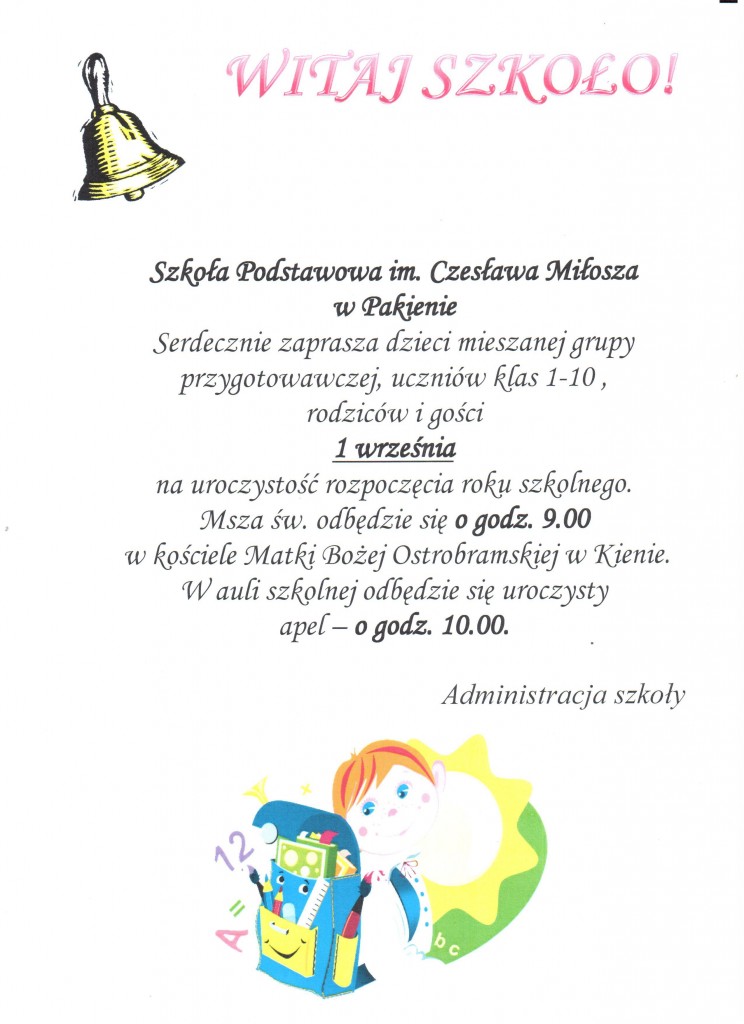 Witaj szkolo